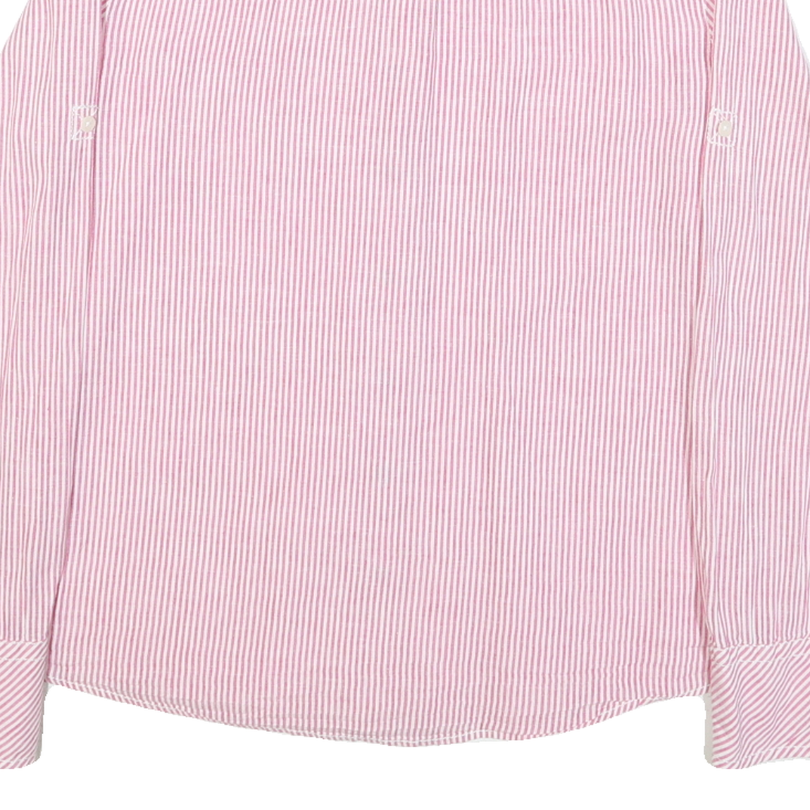 HILFIGER DENIM Womens Pink & White Striped Shirt XL Button Down Cotton Blend