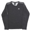 ADIDAS Mens Black Crew Neck XS Cotton Blend Sports Sweatshirt