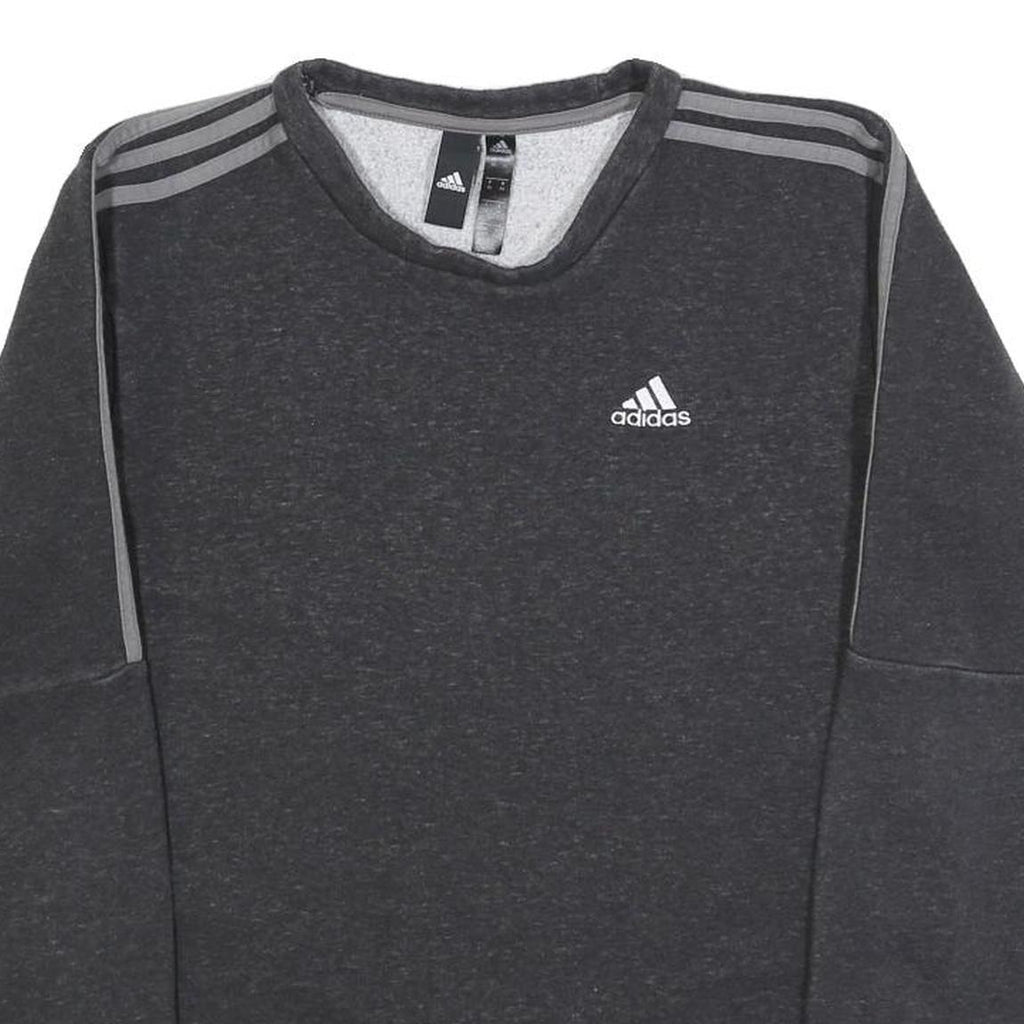 ADIDAS Mens Black Crew Neck XS Cotton Blend Sports Sweatshirt