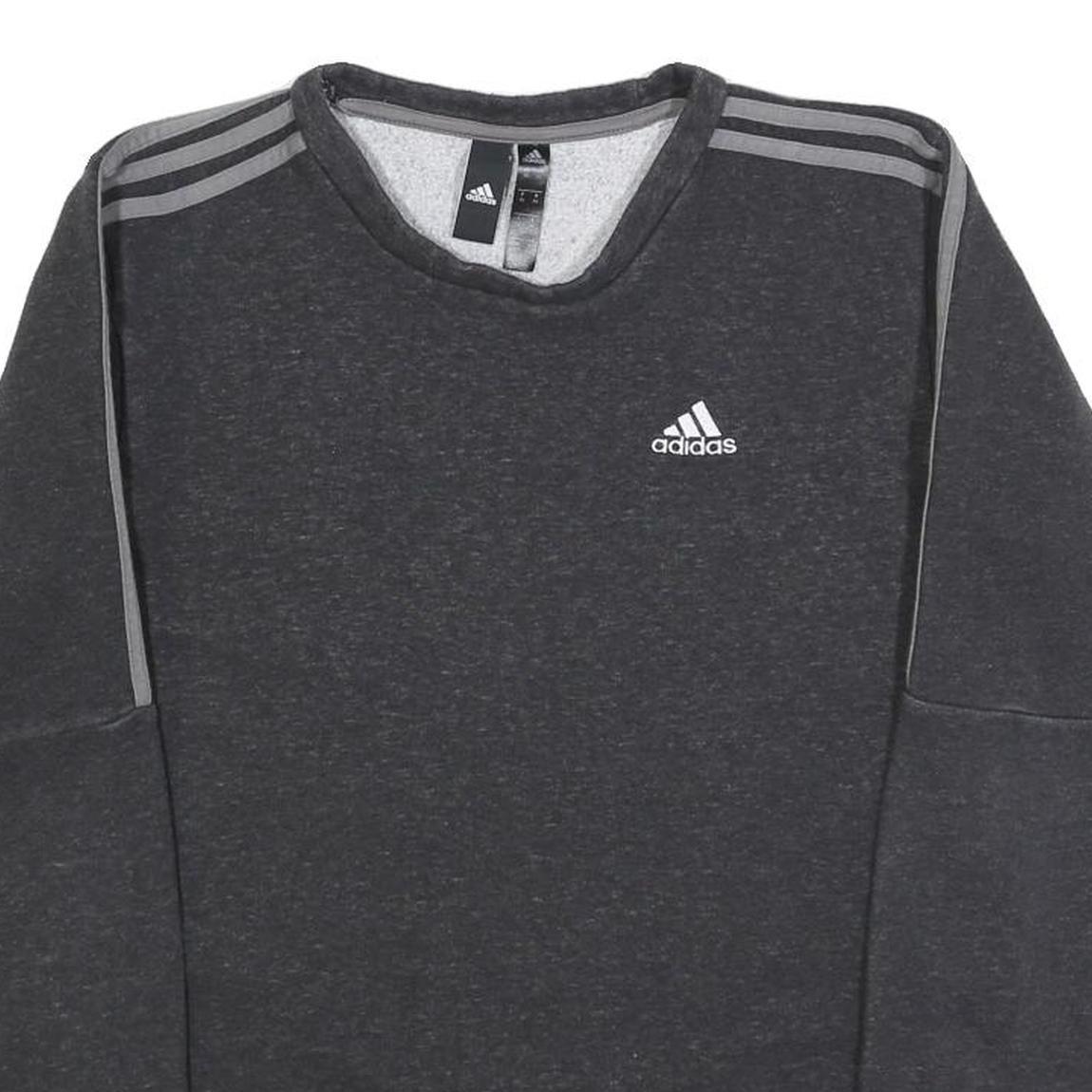 ADIDAS Mens Black Crew Neck XS Cotton Blend Sports Sweatshirt
