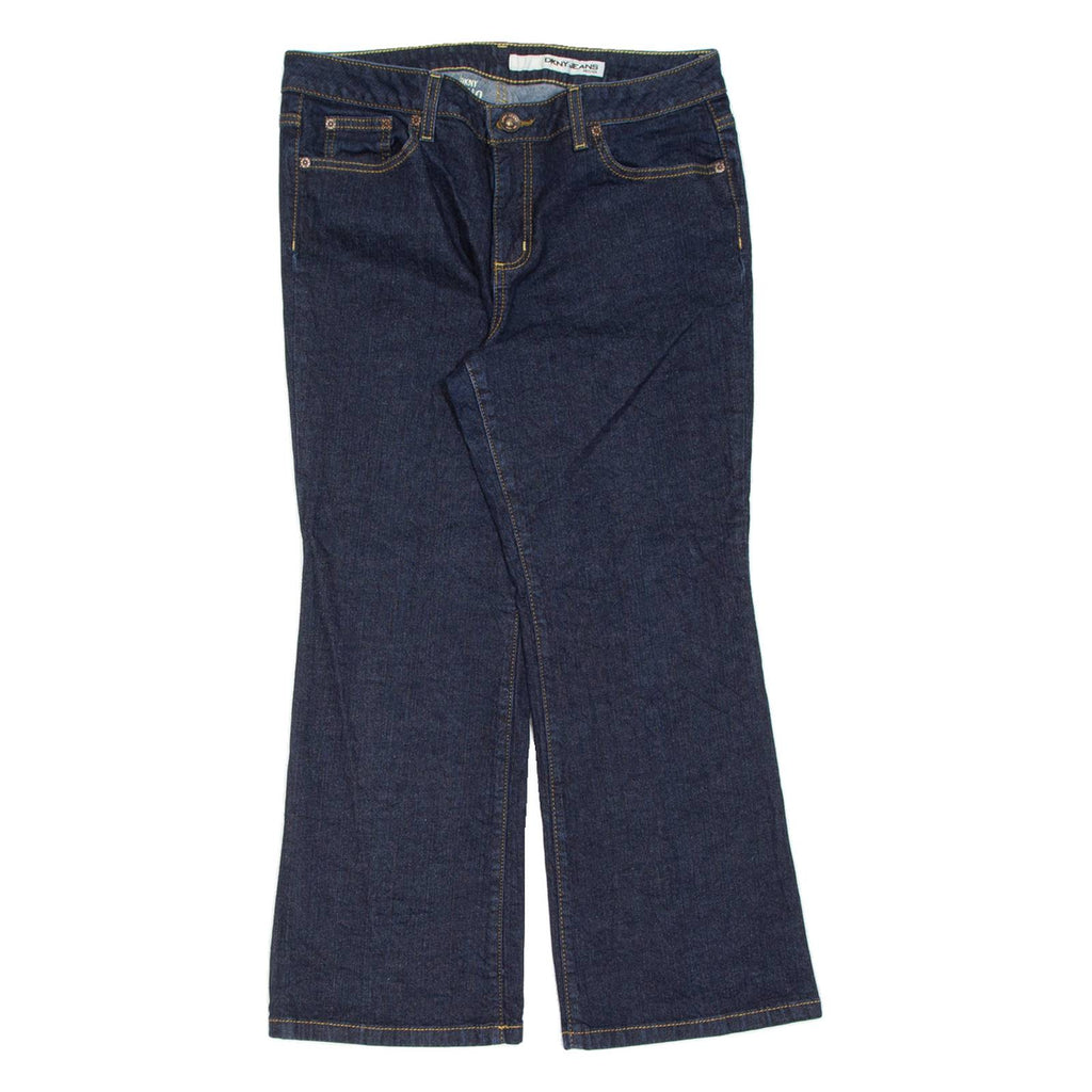 DKNY Petite Womens Jeans Blue Regular Bootcut W33 L27