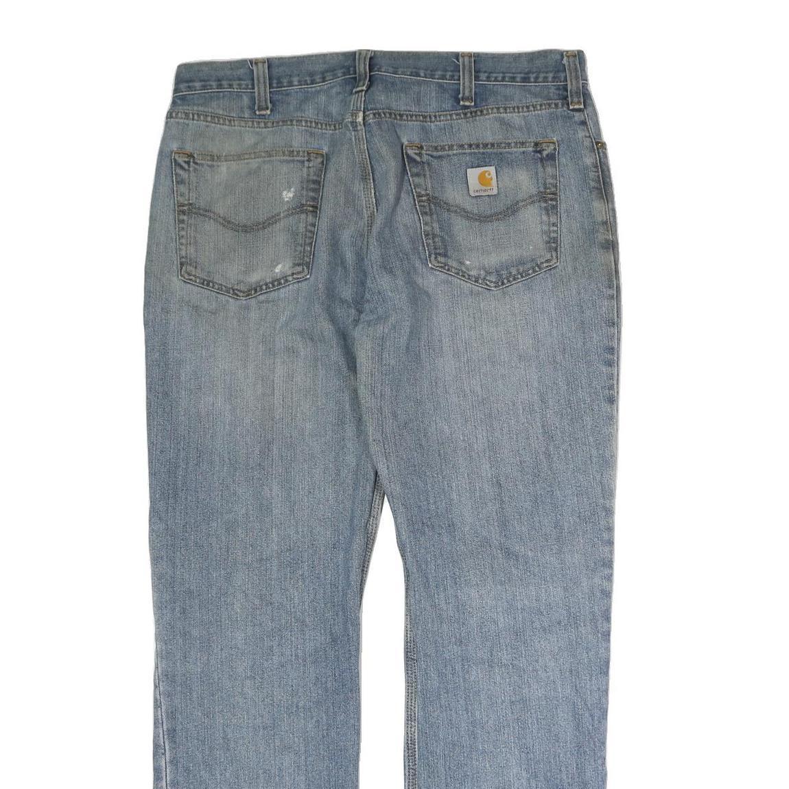 CARHARTT Mens Jeans Blue Relaxed Straight Denim Medium W36 L34 Classic Workwear