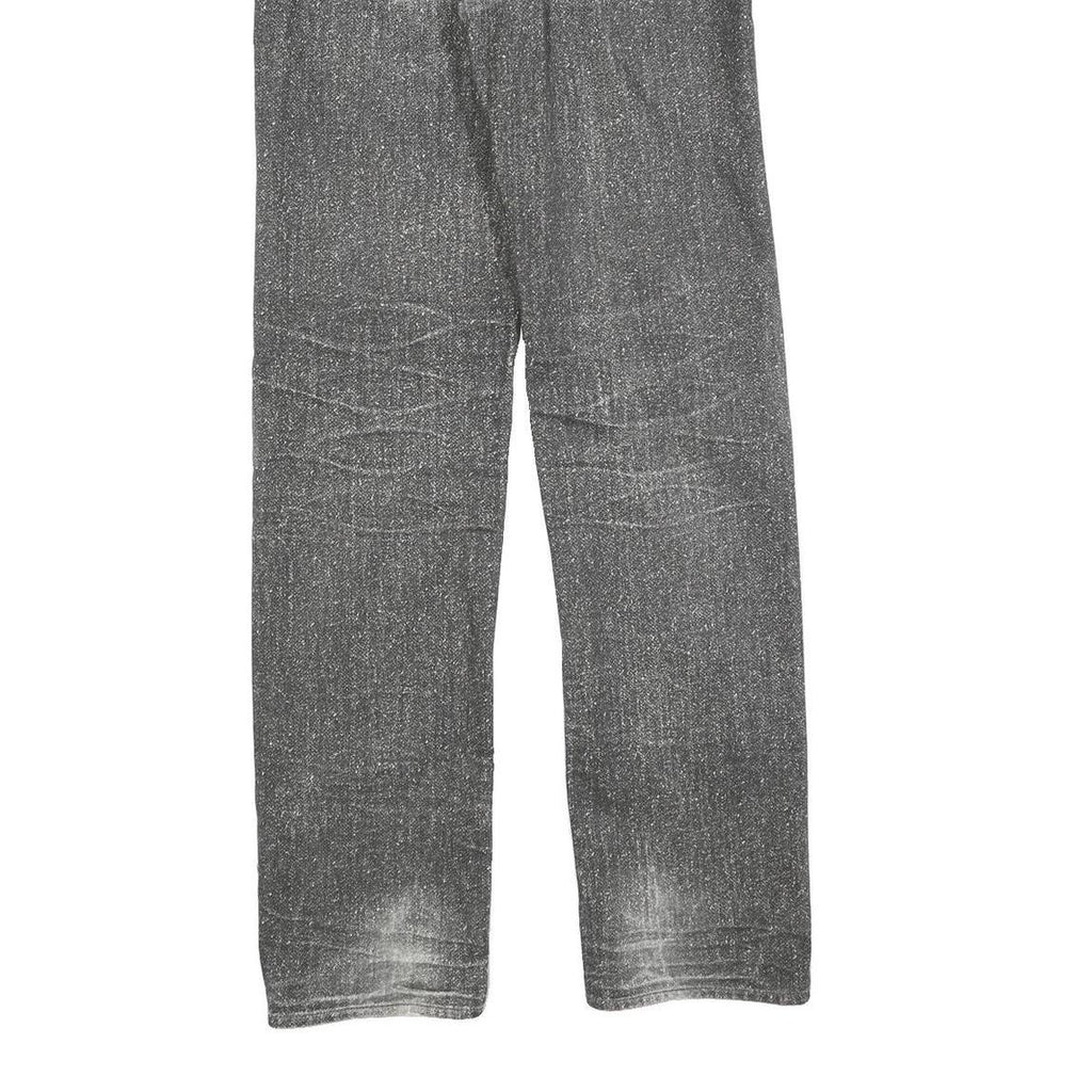 GUESS Mens Slim Jeans Black Denim Stone Wash W29 L34 Premium Cotton Blend Zip