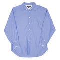 TOMMY HILFIGER Mens Blue Cotton Blend Shirt L Classic Button Long Sleeve