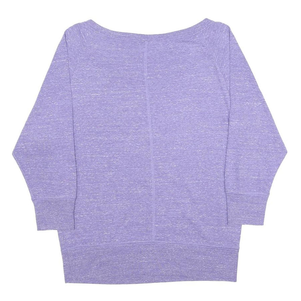 NIKE Womens Purple Crew Neck M Cotton Blend Jumper Sweatshirt Just Do It Logo