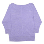 NIKE Womens Purple Crew Neck M Cotton Blend Jumper Sweatshirt Just Do It Logo