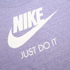 NIKE Womens Purple Crew Neck M Cotton Blend Jumper Sweatshirt Just Do It Logo
