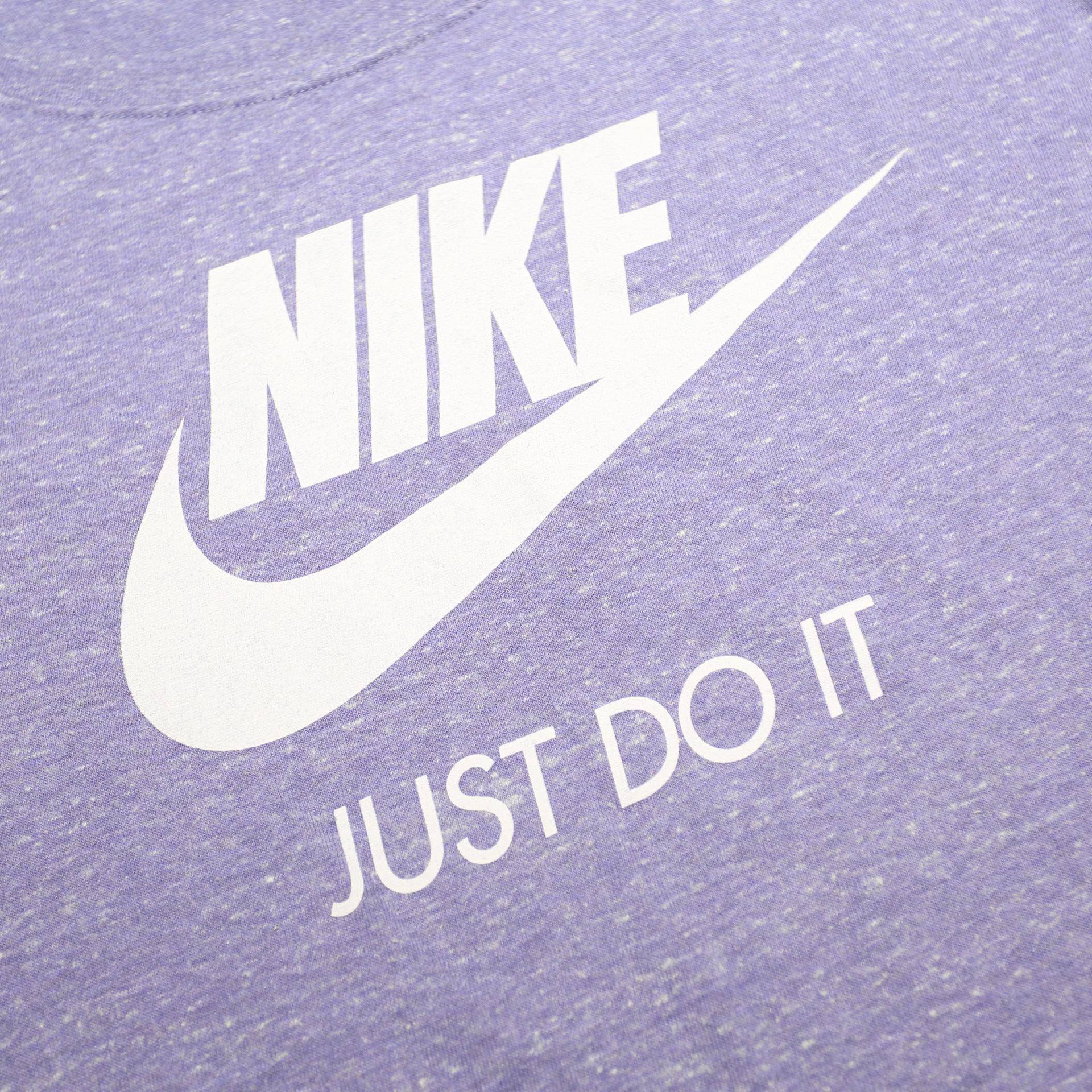 NIKE Womens Purple Crew Neck M Cotton Blend Jumper Sweatshirt Just Do It Logo