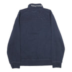 NAUTICA Mens Navy 1/4 Zip Sweatshirt M Cotton Blend Pullover Casual