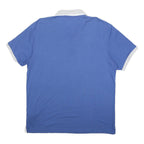 CHAMPION Mens Blue & Grey Short Sleeve Plain Polo Shirt 2XL Cotton Blend Casual
