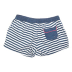 FAT FACE Womens Shorts Blue & White Striped Casual UK 14 W30 Drawstring Pocket