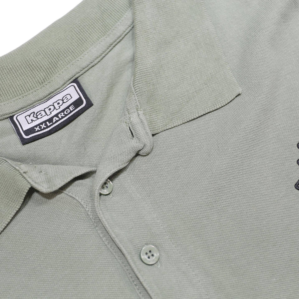 KAPPA Mens Green Short Sleeve Plain 2XL Polo Shirt Cotton Casual Classic