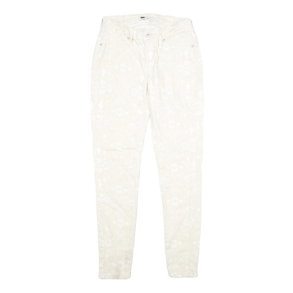 LEVI'S Womens Legging Jeans Cream Slim Skinny Denim W28 L32 Stretch Cotton Blend