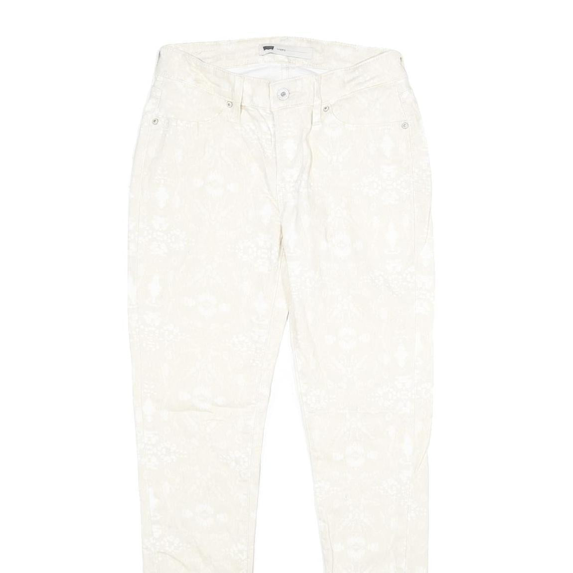 LEVI'S Womens Legging Jeans Cream Slim Skinny Denim W28 L32 Stretch Cotton Blend