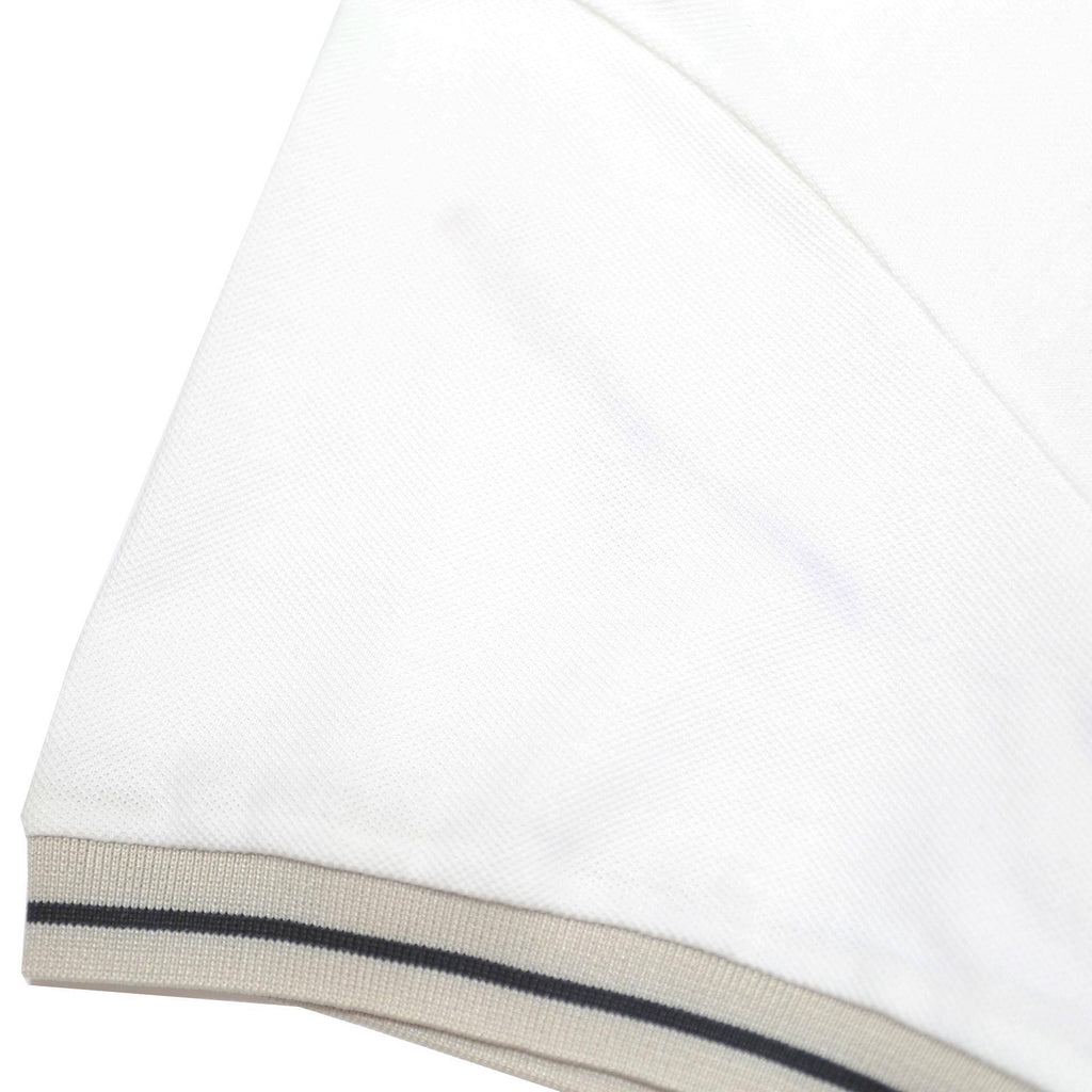PALM ANGELS Mens White Black Stripe Short Sleeve Plain S Polo Shirt