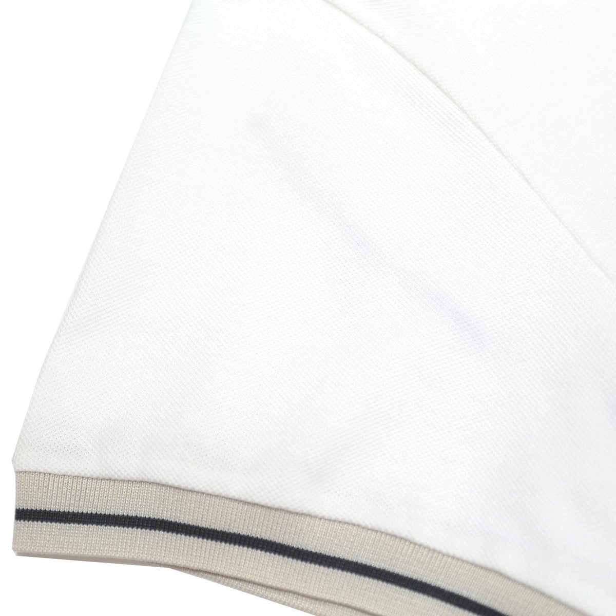 PALM ANGELS Mens White Black Stripe Short Sleeve Plain S Polo Shirt