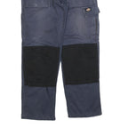 DICKIES Mens Cotton Blend Navy Blue Relaxed Straight Trousers W34 L30 Workwear