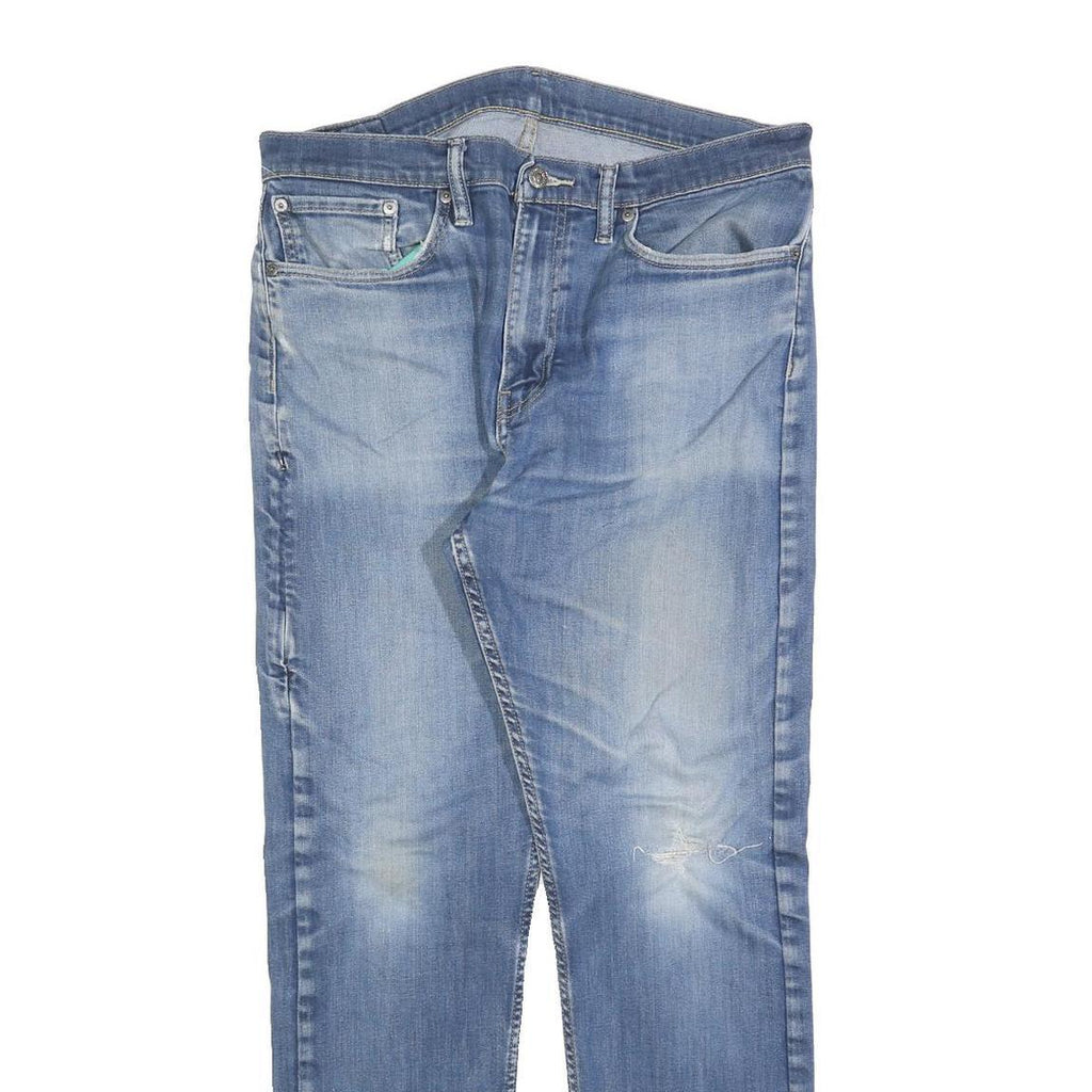 LEVI'S Mens Slim Blue Denim Jeans W34 L32 Zip Cotton Blend Casual Wear