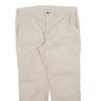 CARHARTT Mens Cotton Blend Beige Regular Fit Straight Leg Trousers W38 L30