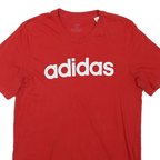 ADIDAS Mens Red Graphic T-Shirt M Short Sleeve Crew Neck Cotton Blend