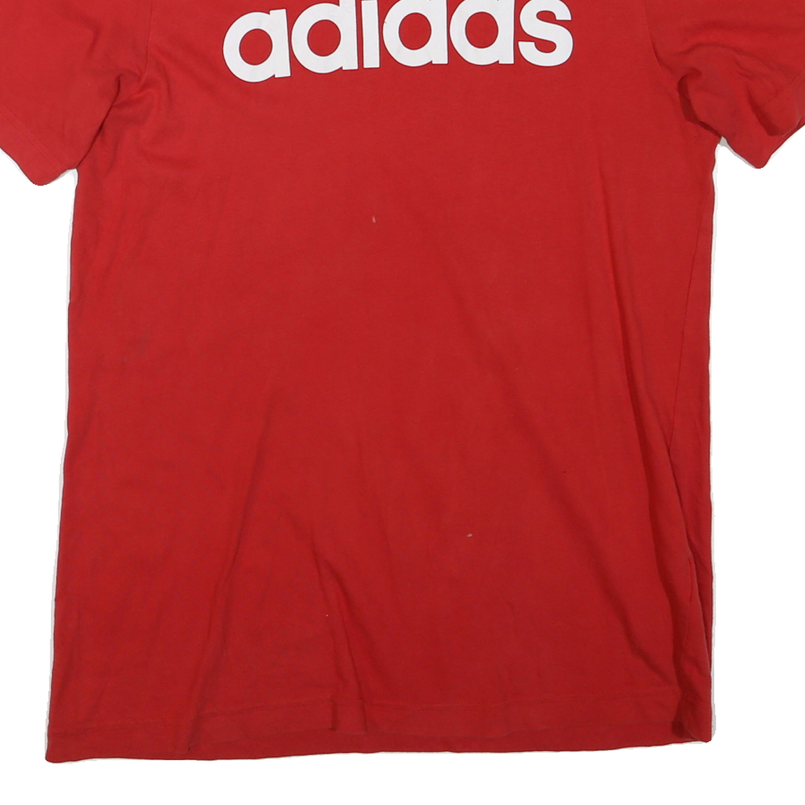 ADIDAS Mens Red Graphic T-Shirt M Short Sleeve Crew Neck Cotton Blend