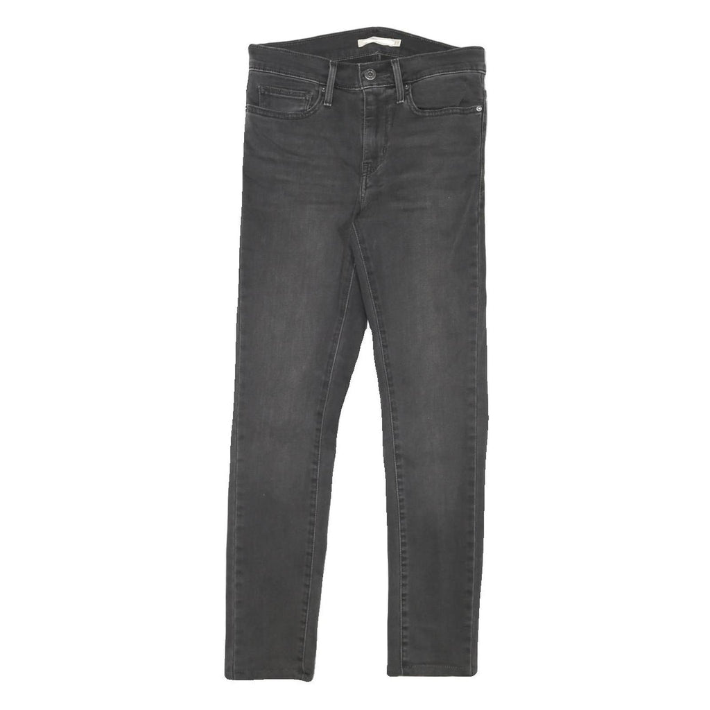 LEVI'S Womens Jeans Black Slim Skinny Denim Medium W27 L27 Zip Pockets