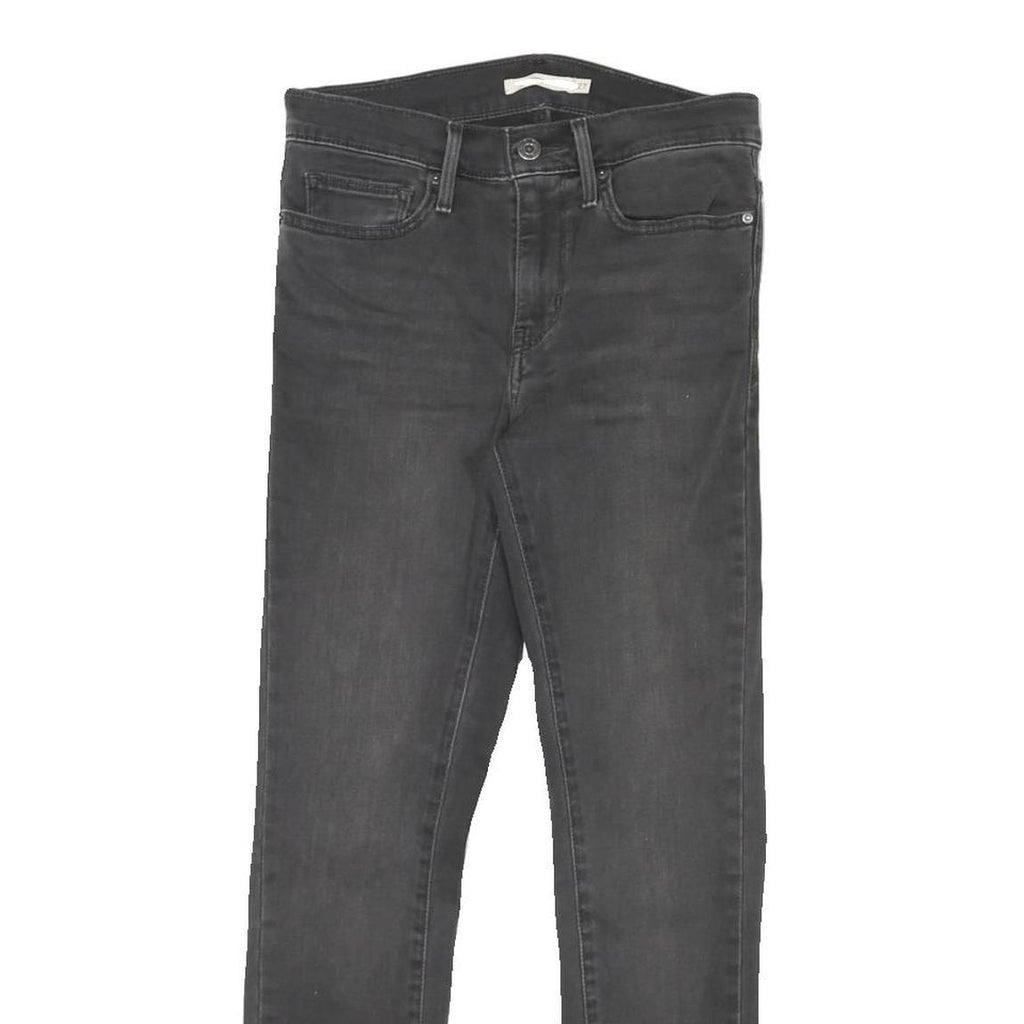 LEVI'S Womens Jeans Black Slim Skinny Denim Medium W27 L27 Zip Pockets