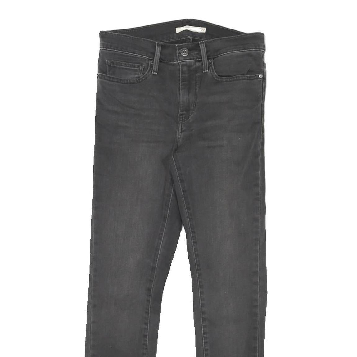 LEVI'S Womens Jeans Black Slim Skinny Denim Medium W27 L27 Zip Pockets