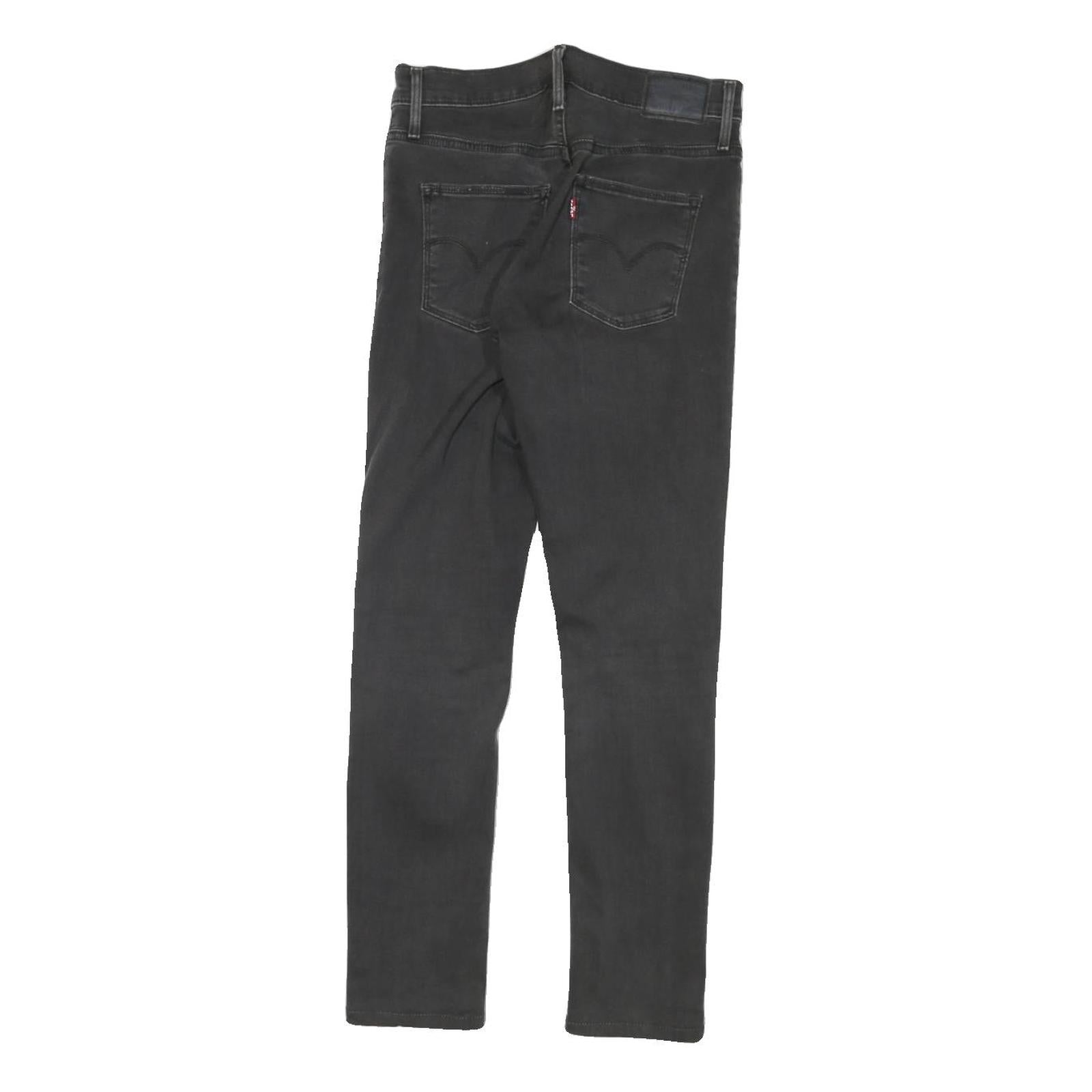 LEVI'S Womens Jeans Black Slim Skinny Denim Medium W27 L27 Zip Pockets