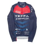 OWAYO Full Zip Cycling Mens Jersey Blue Long Sleeve M