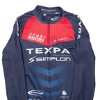 OWAYO Full Zip Cycling Mens Jersey Blue Long Sleeve M