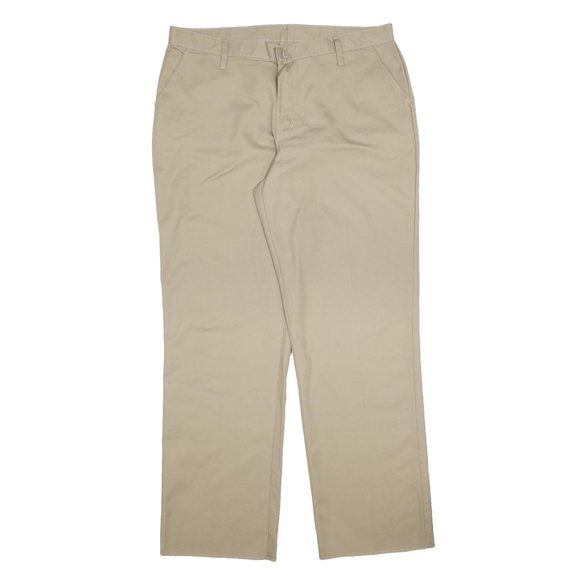 RED KAP Womens Beige Cotton Blend Straight Regular Fit Trousers W36 L33 Workwear