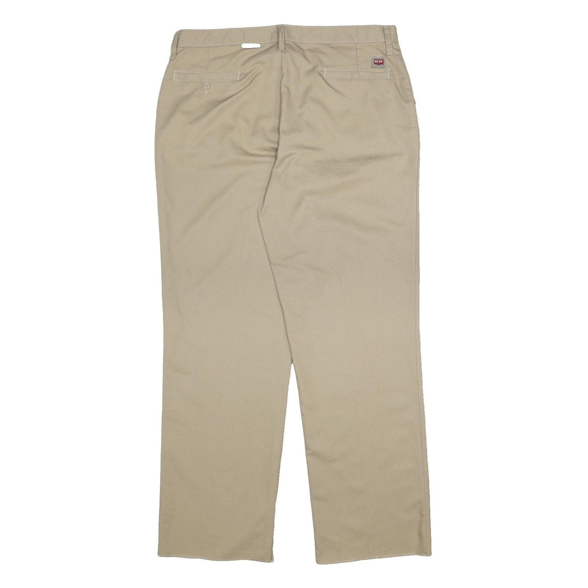 RED KAP Womens Beige Cotton Blend Straight Regular Fit Trousers W36 L33 Workwear