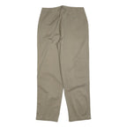 DOCKERS Mens Cotton Blend Beige Regular Fit Straight Leg Trousers W30 L30 Zip