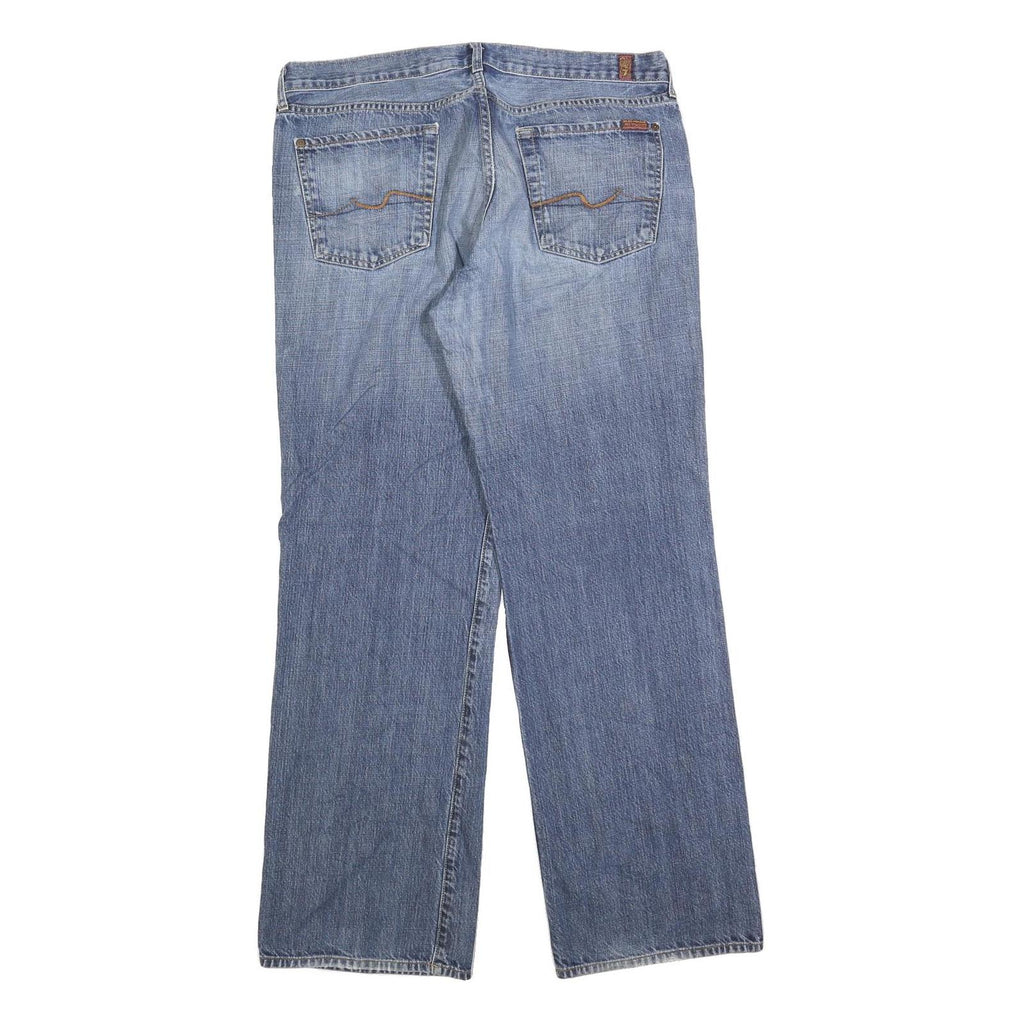 7 FOR ALL MANKIND Womens Relaxed Blue Denim Medium W38 L32 Comfortable Zip Fly