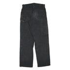 DICKIES Mens Black Regular Fit Straight Leg Trousers W30 L31 Cotton Blend