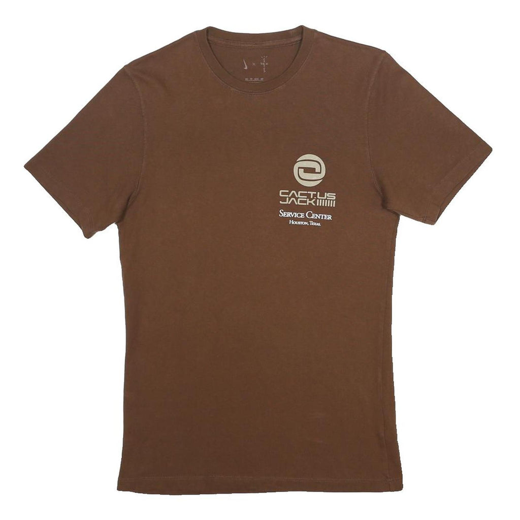 NIKE X CACTUS JACK Mens Brown Graphic T-Shirt XS Short Sleeve Crew Neck Houston