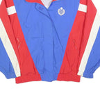LIZ SPORT Womens Blue & Red Nylon Jacket M Windbreaker Zip Closure Athletic