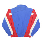 LIZ SPORT Womens Blue & Red Nylon Jacket M Windbreaker Zip Closure Athletic