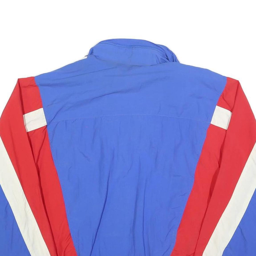 LIZ SPORT Womens Blue & Red Nylon Jacket M Windbreaker Zip Closure Athletic