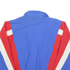 LIZ SPORT Womens Blue & Red Nylon Jacket M Windbreaker Zip Closure Athletic