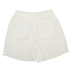 ADIDAS Mens White Casual Polyester Sports Shorts L W30 Comfortable Fit