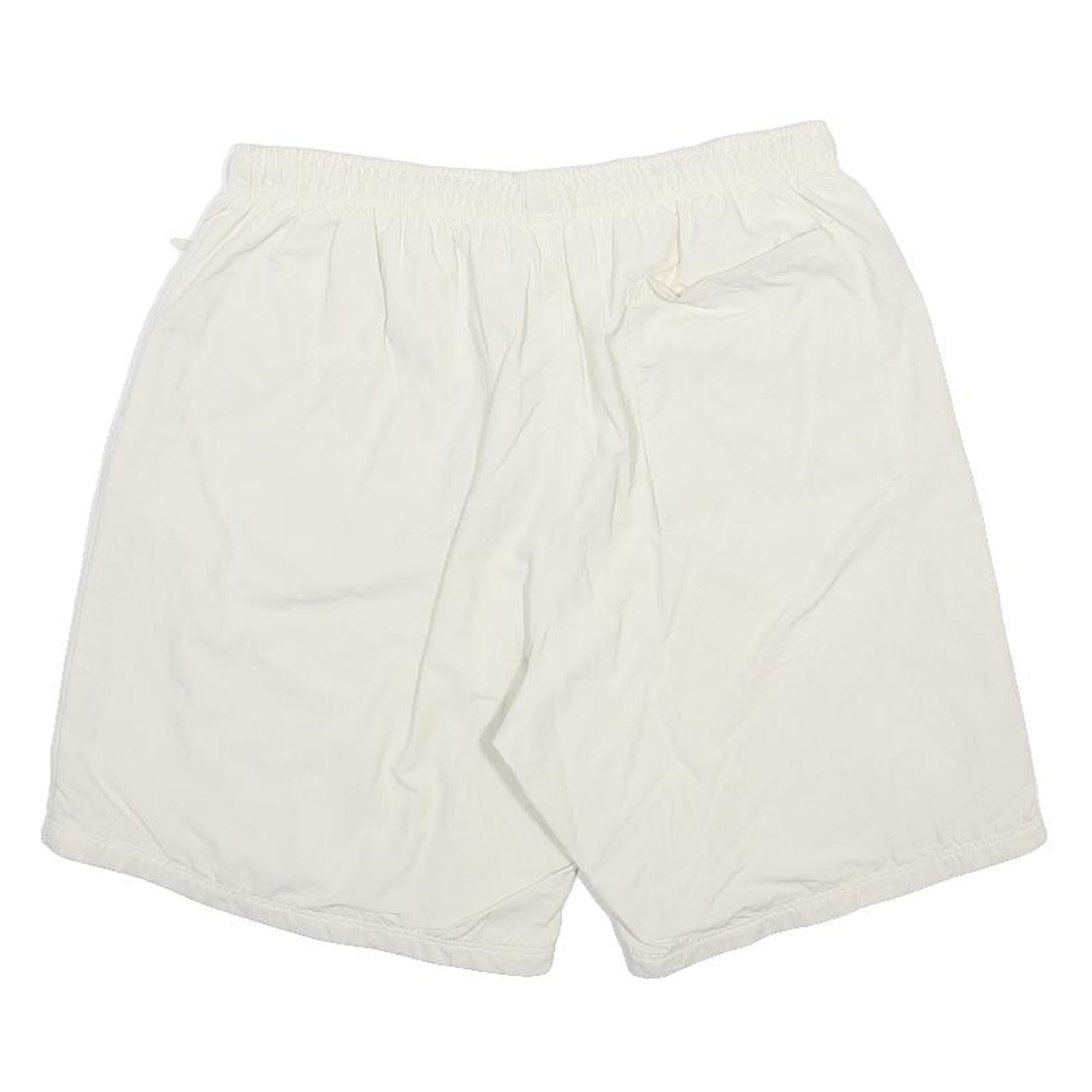 ADIDAS Mens White Casual Polyester Sports Shorts L W30 Comfortable Fit
