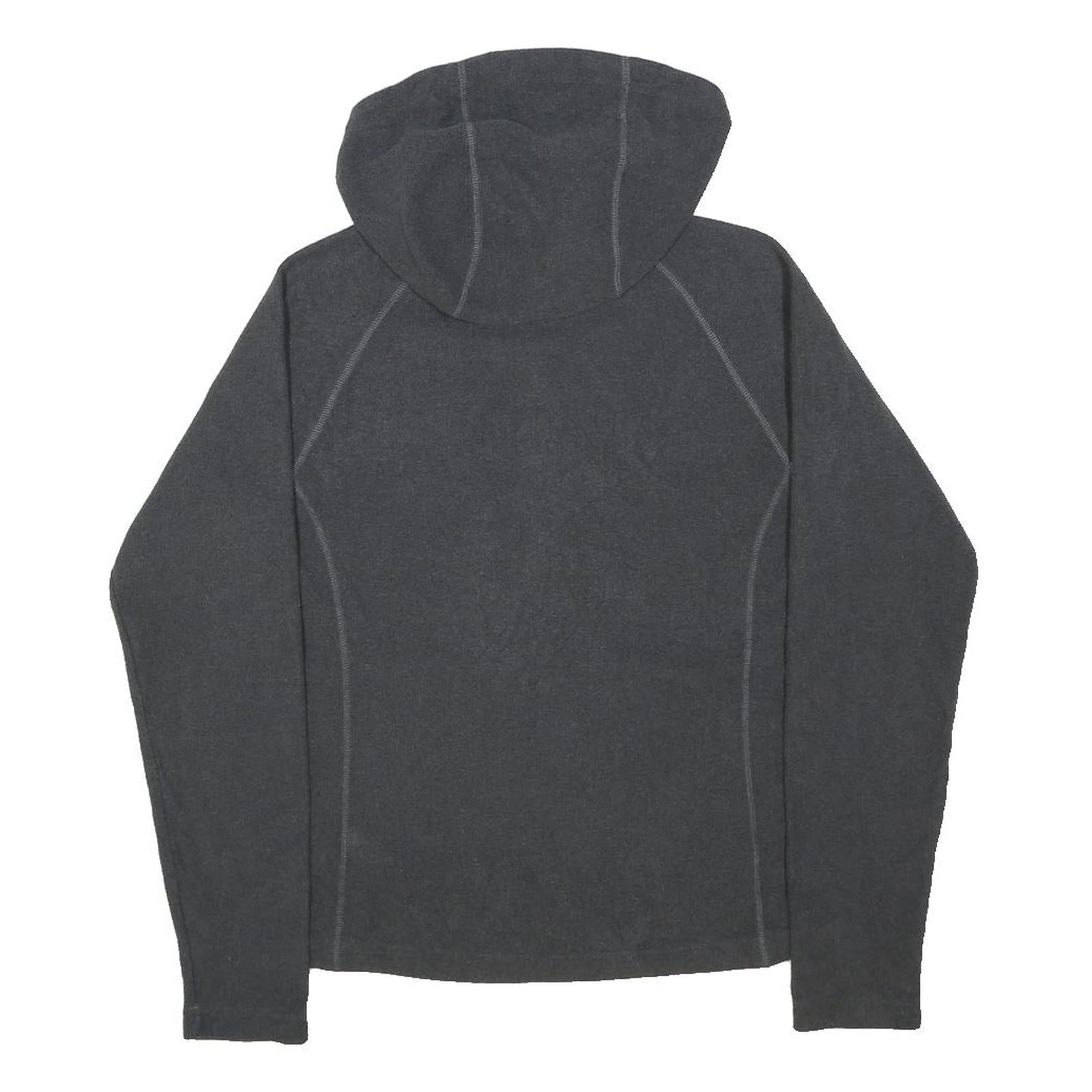 THE NORTH FACE Womens Grey Hoodie Jacket M Polyester Zip Plain Casual Outdoor