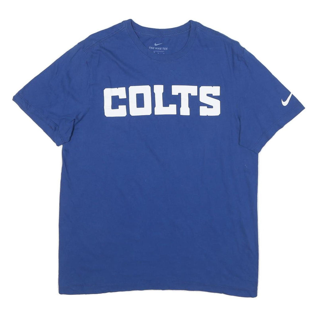 NIKE Mens Blue Colts Graphic T-Shirt M Short Sleeve Crew Neck Sportswear