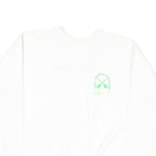 HANES Womens White Crew Neck L Sweatshirt Pupu O' Hawaii Outrigger Print