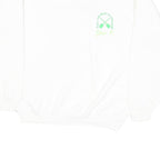 HANES Womens White Crew Neck L Sweatshirt Pupu O' Hawaii Outrigger Print