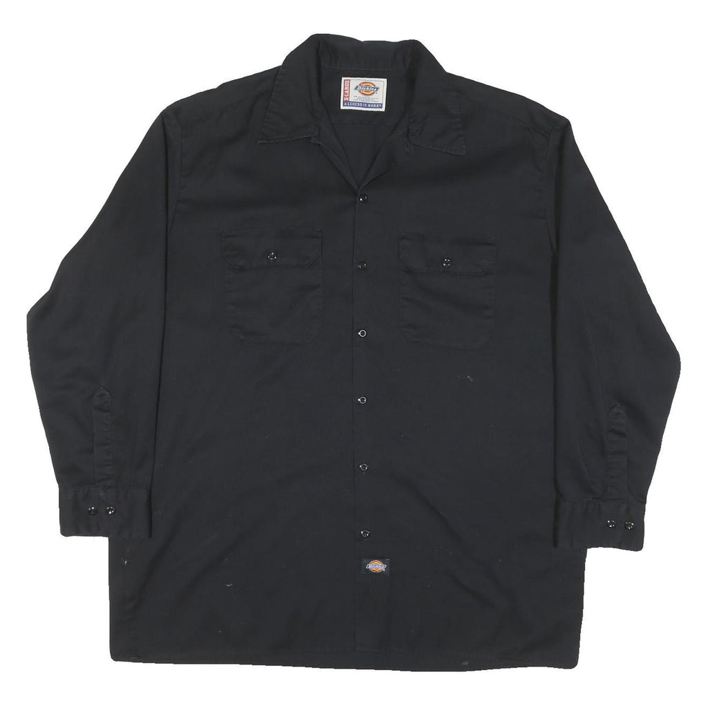CARHARTT Mens Black Workwear Cotton Blend Shirt XL Casual Utility Long Sleeve