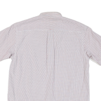 NAUTICA Mens White & Red Check Shirt M Cotton Blend Button Down Casual
