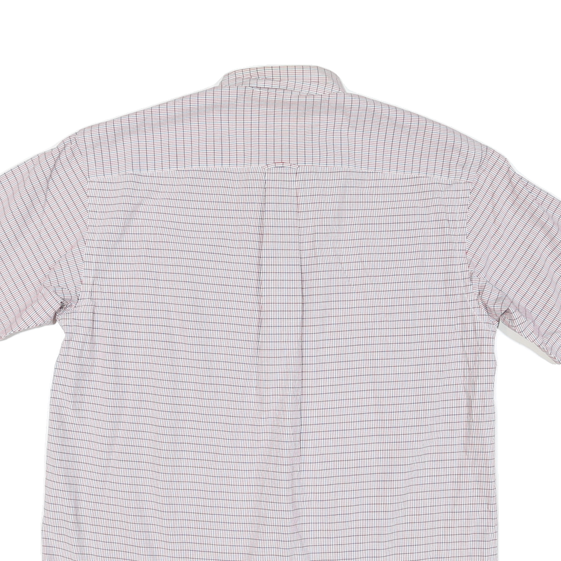 NAUTICA Mens White & Red Check Shirt M Cotton Blend Button Down Casual